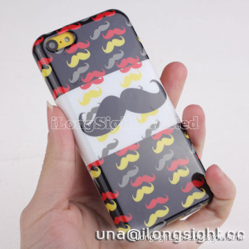 Cute beard design TPU Case for iPhone 5C